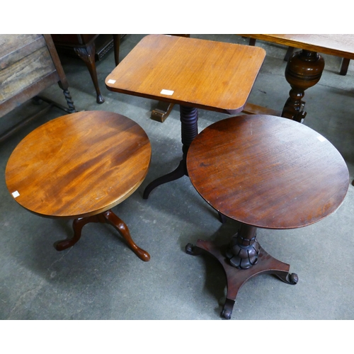 134 - Three Victorian mahogany wine tables