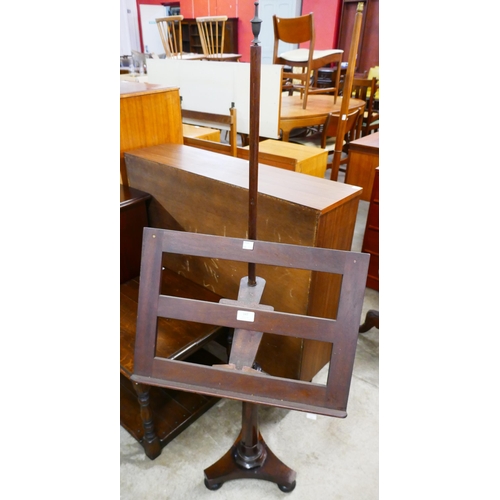 147 - A Victorian mahogany music stand