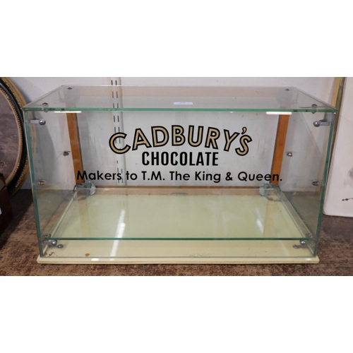 368 - A shop display cabinet, bearing Cadbury's inscription