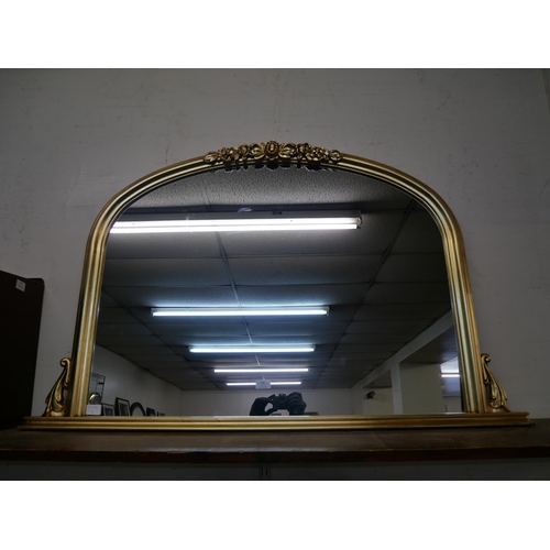 409 - A Victorian style gilt framed overmantel mirror