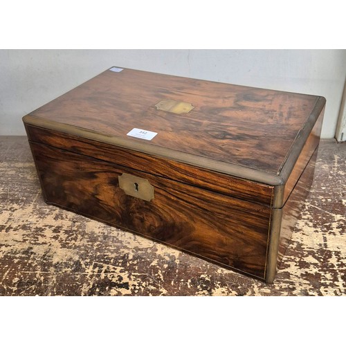 342 - A Victorian walnut writing slope