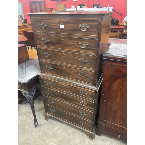 153 - A George III style mahogany chest on chest