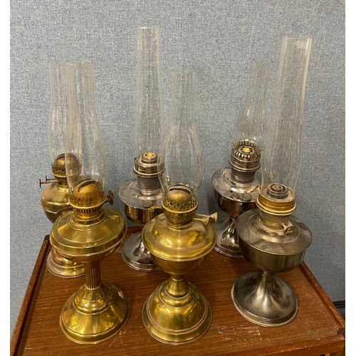 354 - Six assorted oil lamps