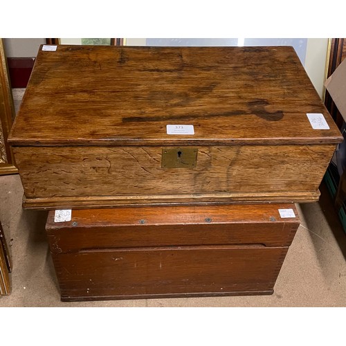 373 - Two Victorian wooden boxes