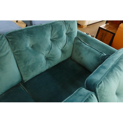 1327 - A turquoise Hoxton three seater sofa and two seater sofa