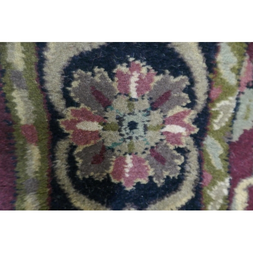1343 - An Indian hand woven full wool pile tea washed Agra rug, 230 x 160