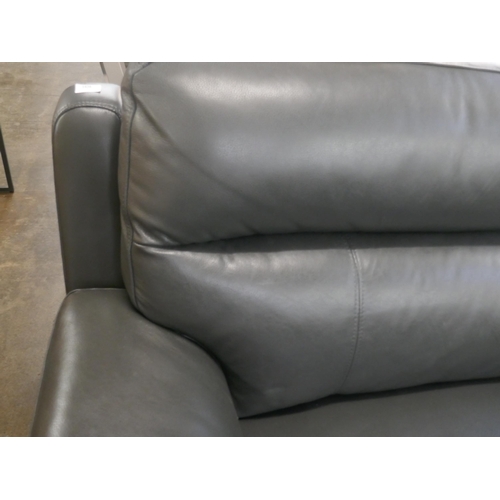 1345 - Grace Grey Leather 2.5 Seater Power Recliner, original RRP £874.99 + VAT * This is lot is subject to... 