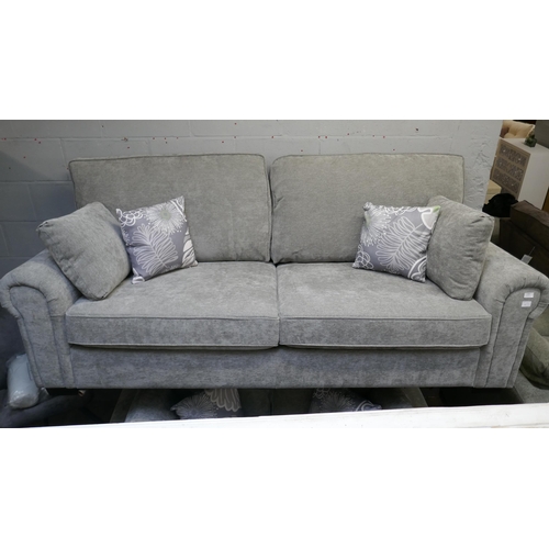 1385 - A Kylie light grey three seater and two seater sofa *This lot is subject to VAT