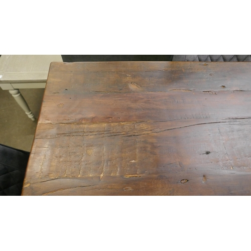 1386 - A Haryana 180cm dining table and six charcoal dining chairs *This lot is subject to VAT