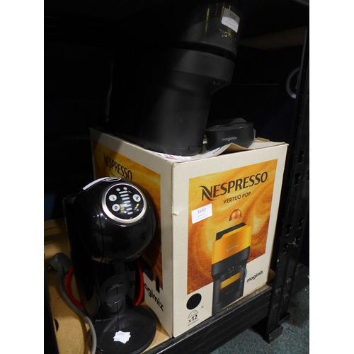 3151 - Delonghi Dolce Gusto, Magimix Vertuo Pop Coffee Machine   (314-2, 268) *This lot is subject to vat