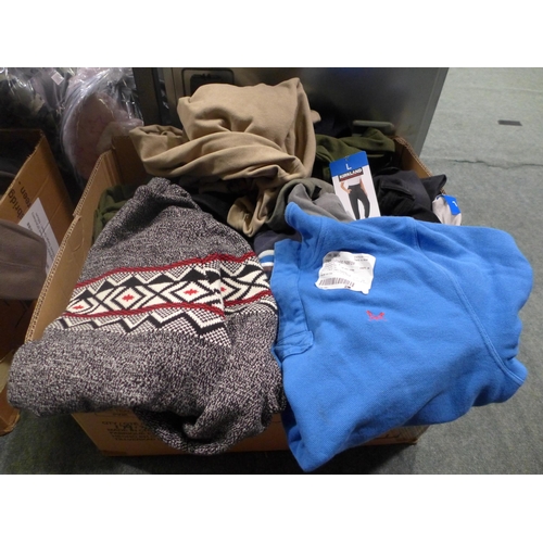 3159 - Assortment of mens jumpers and tops - various sizes etc.  *This lot is subject to VAT