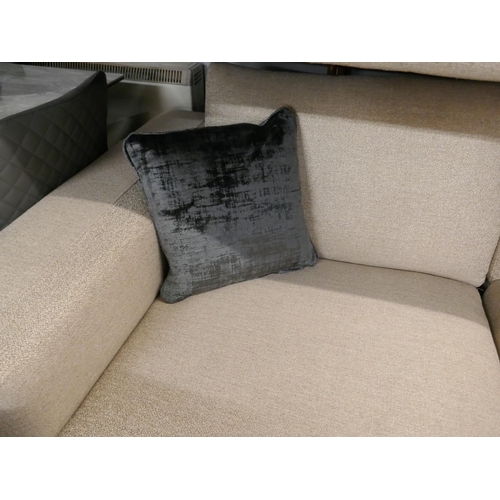 1399 - A sandstone weave three seater and two seater sofa