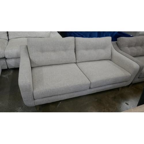 1404 - Oatmeal weave three seater sofa