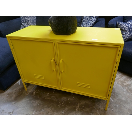 1413 - A large yellow industrial style cabinet
