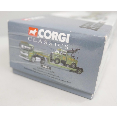 638 - A Corgi Classics Heavy Haulage 31003 Chris Miller AEC Ergomatic Articulated Scammell Highwayman Cran... 