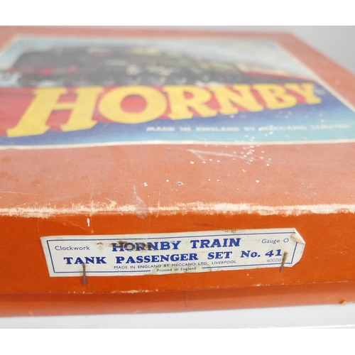 665 - A Hornby Trains O gauge tank passenger set No 41, boxed