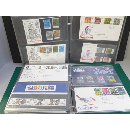 666 - Stamps; two albums of GB presentation packs and corresponding first day covers from the period 1973 ... 