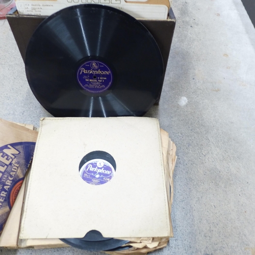690 - A collection of 78rpm records, Charlie Parker, Tommy Dorsey, Ted Heath etc., and others including cl... 