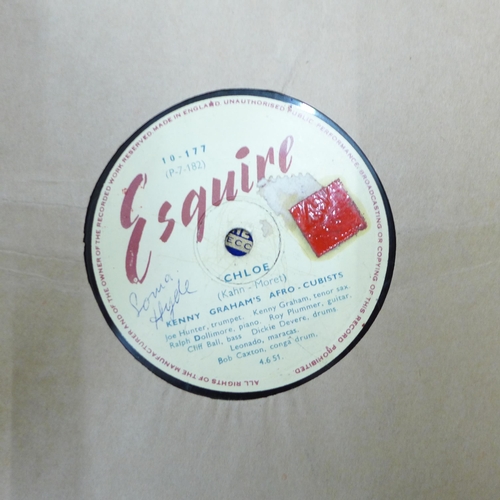 690 - A collection of 78rpm records, Charlie Parker, Tommy Dorsey, Ted Heath etc., and others including cl... 