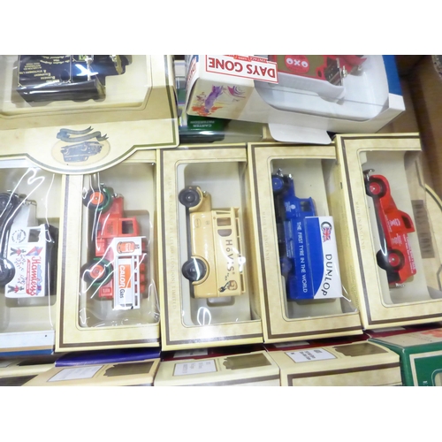 691 - A box of Days Gone and other similar advertising die-cast model vehicles, approximately 50, boxed