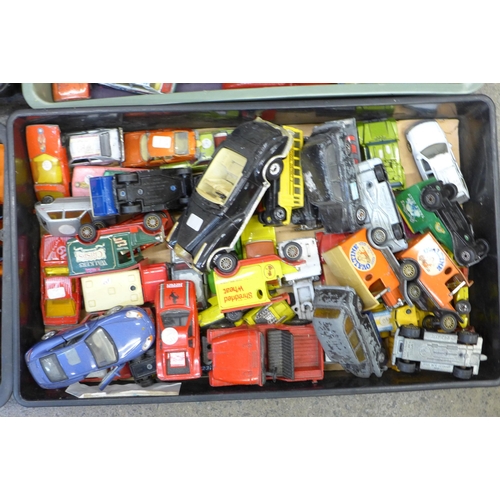 694 - A collection of die-cast model vehicles, playworn