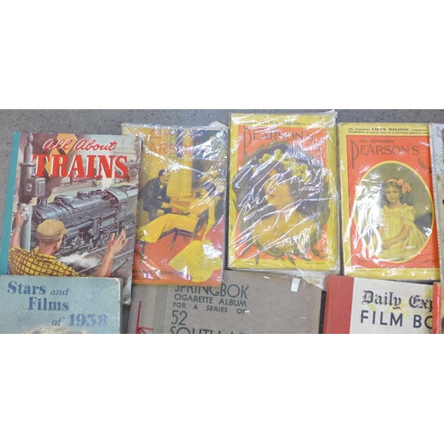 695 - Early-mid 20th Century children's annuals, three Pearsons magazines, Picturegoer Film annual 1960-1,... 