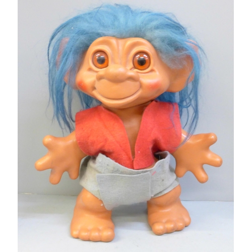 707 - A large Dam Things Troll figure, also marked Establishment 1964, 33cm