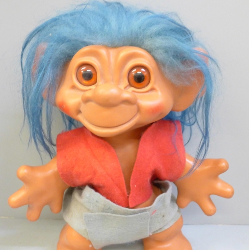 707 - A large Dam Things Troll figure, also marked Establishment 1964, 33cm