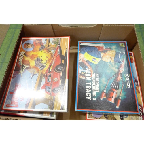 745 - Twelve jigsaw puzzles, Thunderbirds x 6 and Captain Scarlet x 6