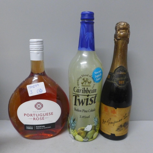 769 - Two Millennium Celebration Ales, four other assorted bottles of alcohol and eight miniatures **PLEAS... 