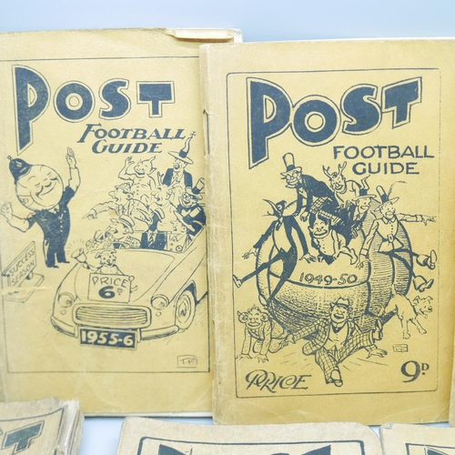 787 - Nine Nottingham Post Football Guides 1931, 1934, 1935, 1936, 1937, 1948, 1949, 1955 and 1956