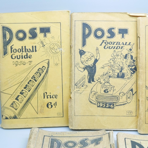 787 - Nine Nottingham Post Football Guides 1931, 1934, 1935, 1936, 1937, 1948, 1949, 1955 and 1956