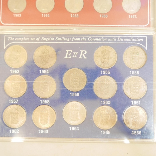 847 - Six coin sets, 5x Elizabeth II and one farthings set