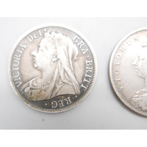 929 - Three silver half-crowns, 1887, 1890 and 1897