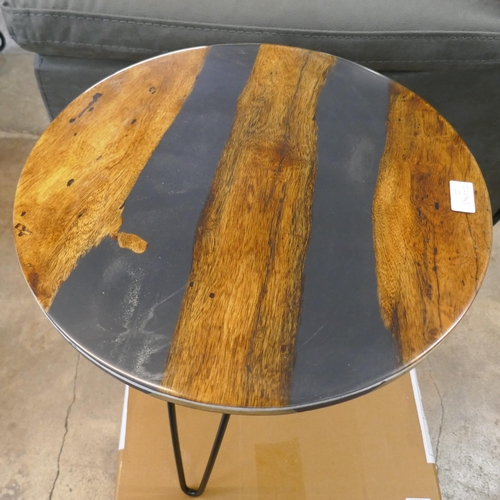 1427 - A hardwood and resin lamp table *This lot is subject to VAT
