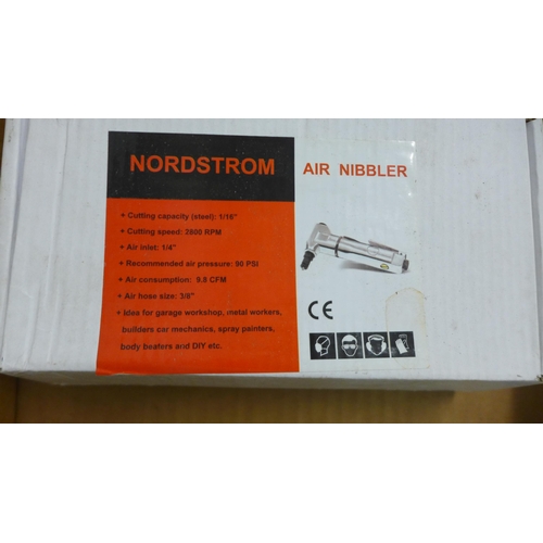 2047 - 2 Air tools - a Nordstrom air nibbler and a Nodstrom air body saw * this lot is subject to VAT