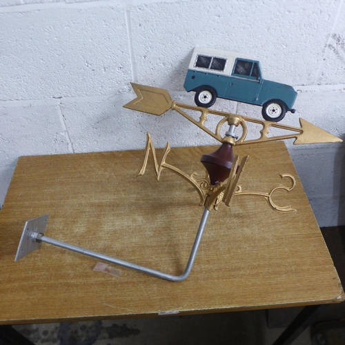 2053 - A Land Rover wall weather vane * this lot is subject to VAT