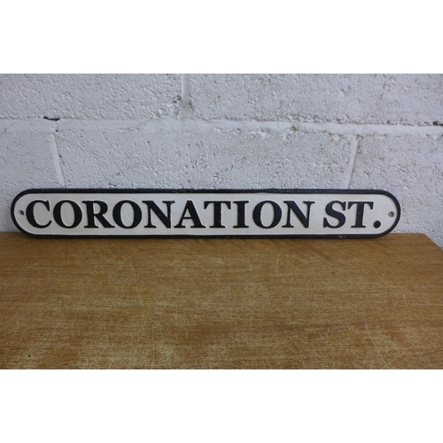 2061 - A Coronation Street sign * this lot is subject to VAT