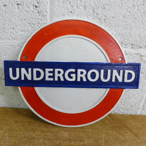 2066 - A London Underground sign * this lot is subject to VAT