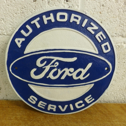 2073 - A Ford plaque * this lot is subject to VAT