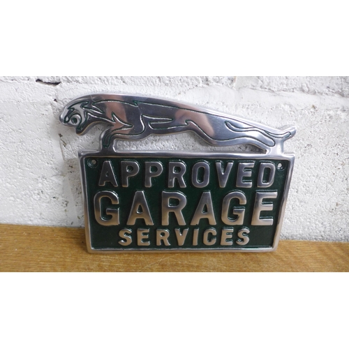 2075 - A Jaguar approved garage plaque * this lot is subject to VAT