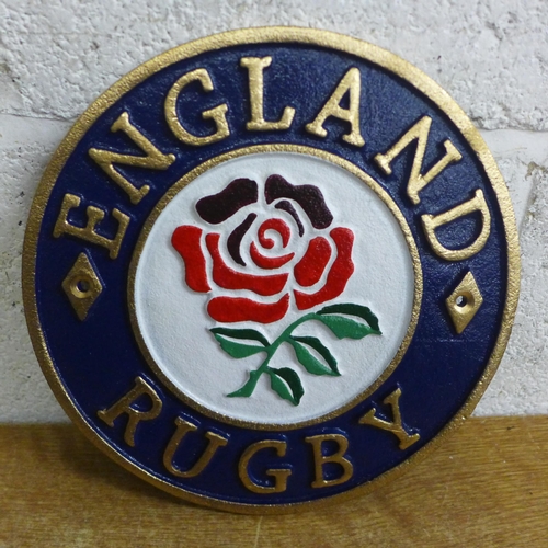 2082 - An England rugby plaque * this lot is subject to VAT