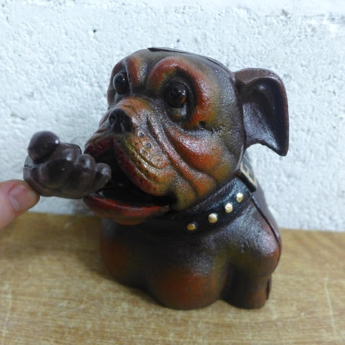 2097 - A dog money bank * this lot is subject to VAT