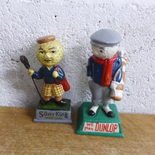 2108 - Two small golfer figures * this lot is subject to VAT