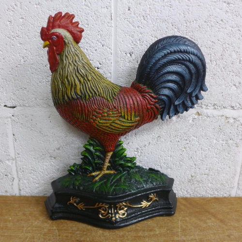 2123 - A cockerel door stop * this lot is subject to VAT