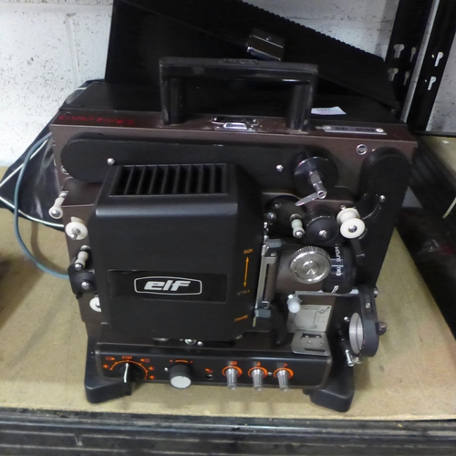 2147 - An Elf (541-4053) 16mm movie projector with built-in speakers in soft carry case