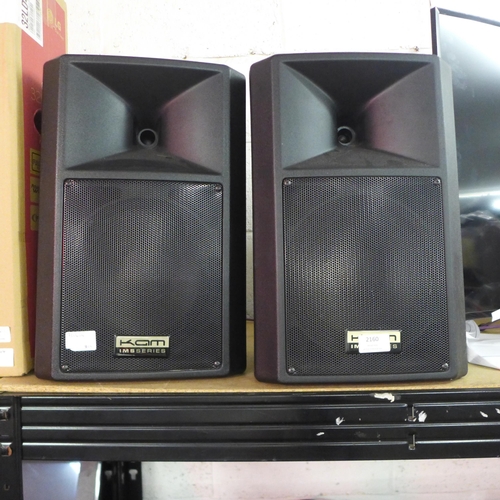 2160 - A pair of KAM IMS Series 8 ohms PA speakers