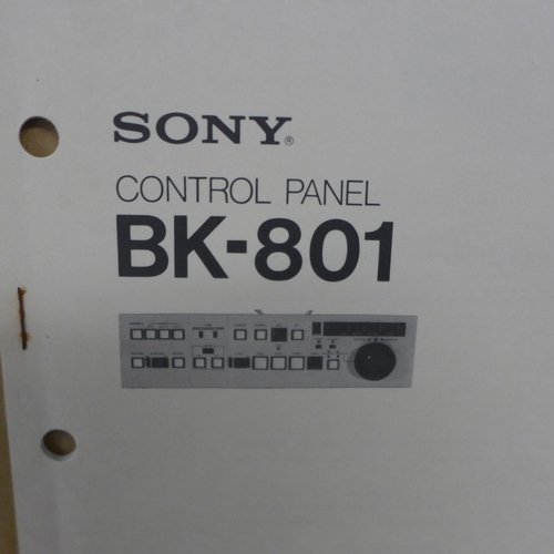 2201 - A Sony (BK-801) remote control panel used to control BVU-800 series in box with operation and mainte... 