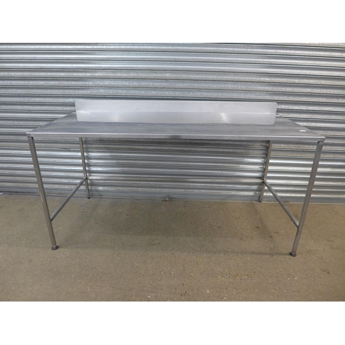 2210 - 244cm x 82cm x 90cm stainless steel kitchen prep table