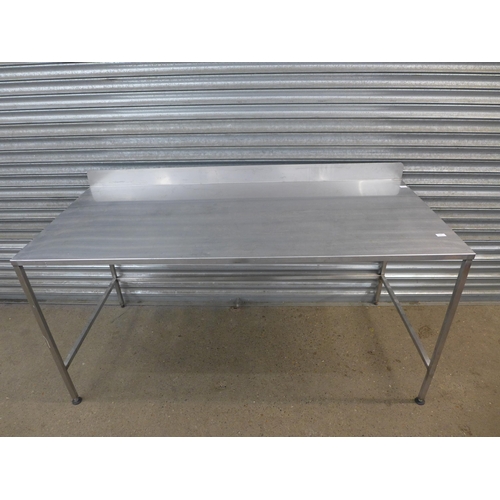 2210 - 244cm x 82cm x 90cm stainless steel kitchen prep table